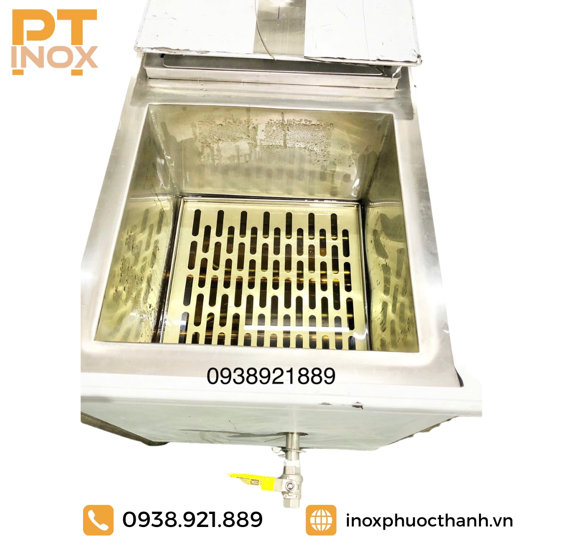 Bếp chiên tách dầu công nghiệp Inox 304
