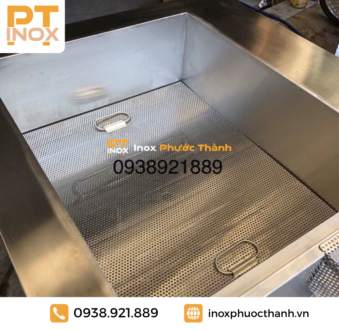 Bếp chiên tách dầu công nghiệp Inox 304
