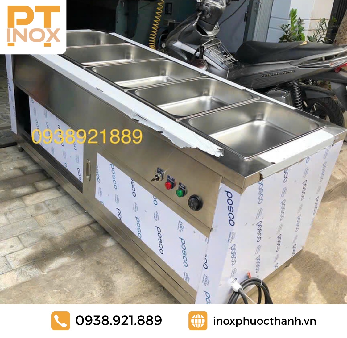 Tủ Hâm Nóng thức ăn Inox 304 cho quán cơm, nhà hàng GIÁ TỐT