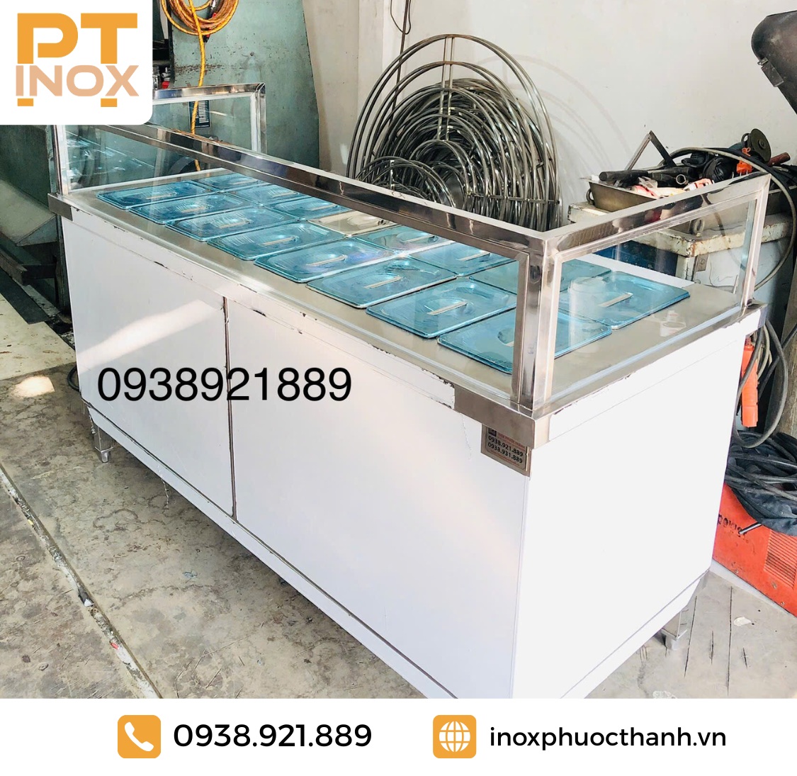 Tủ Hâm Nóng thức ăn Inox 304 cho quán cơm, nhà hàng GIÁ TỐT