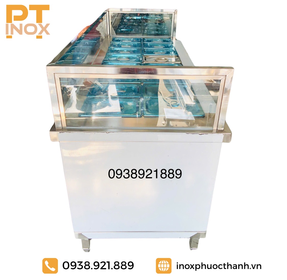 Tủ Hâm Nóng thức ăn Inox 304 cho quán cơm, nhà hàng GIÁ TỐT