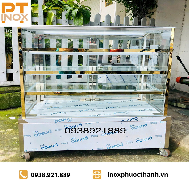 Tủ Trưng Bày Bánh Inox 304 Cao Cấp