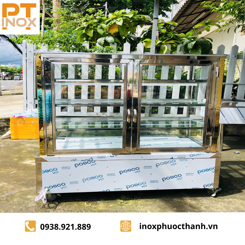 Tủ Trưng Bày Bánh Inox 304 Cao Cấp