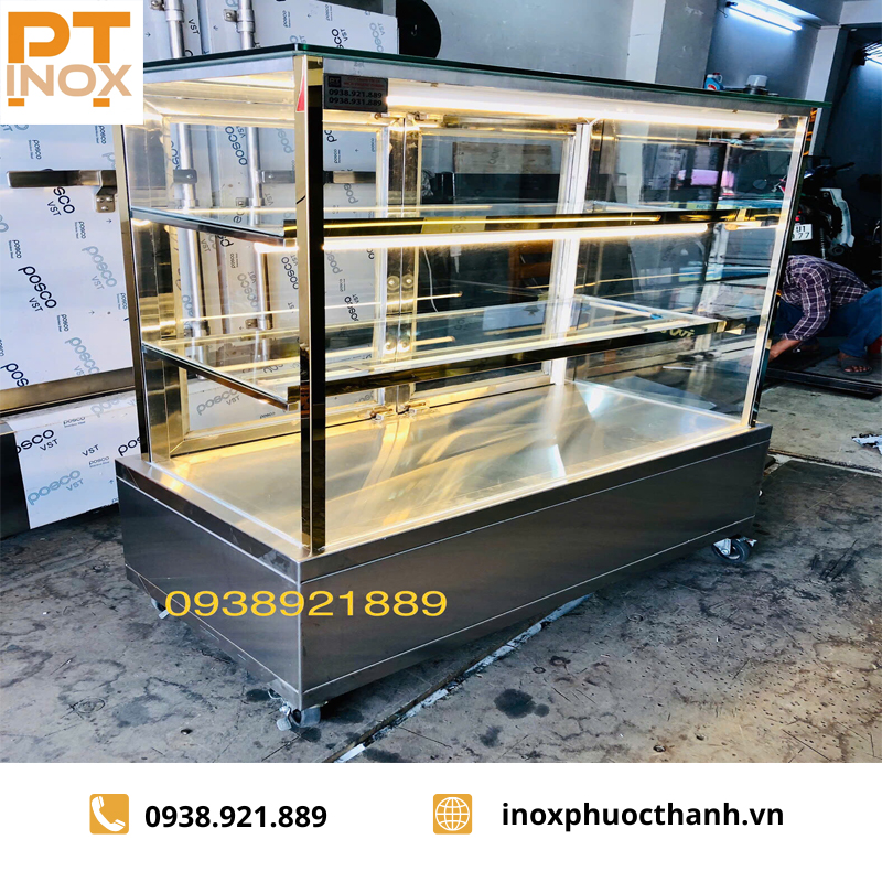 Tủ Trưng Bày Bánh Inox 304 Cao Cấp