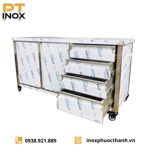 Tủ inox dạng hộc kéo